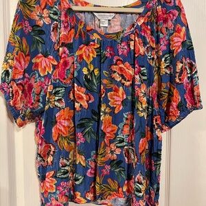 Christopher & Banks Floral Blouse - Multicolor